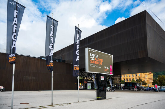 FAFGA 2023 Außenansicht Eingang | © Congress Messe Innsbruck FAFGA 2023 Außenansicht Eingang | © Congress Messe Innsbruck